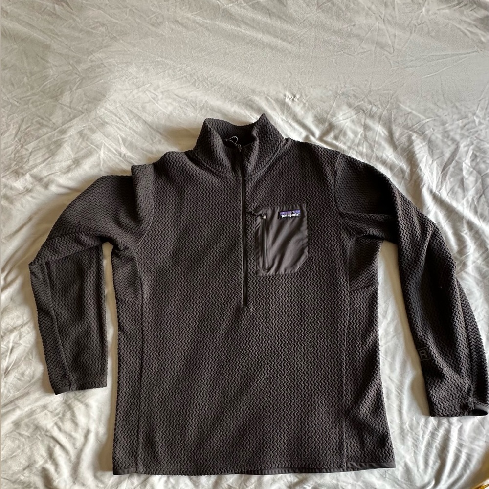 Patagonia R1 Air Fleece Zip-Neck Black Size Large